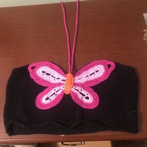 Butterfly crop top